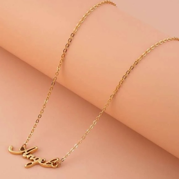 Golden Angel Charm Necklace - Picture 2 of 3